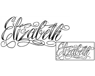 Lettering Tattoo Elizabeth Script Lettering Tattoo