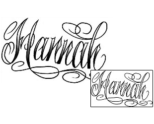 Picture of Hannah Script Lettering Tattoo
