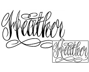 Lettering Tattoo Heather Script Lettering Tattoo