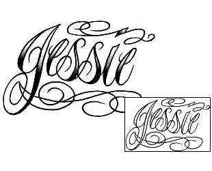 Picture of Jessie Lettering Tattoo
