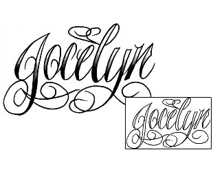 Lettering Tattoo Jocelyn Script Lettering Tattoo