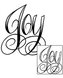 Picture of Joy Script Lettering Tattoo