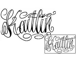 Picture of Kaitlin Script Lettering Tattoo