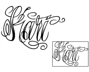 Picture of Kari Script Lettering Tattoo