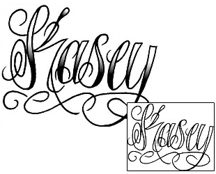 Lettering Tattoo Kasey Script Lettering Tattoo