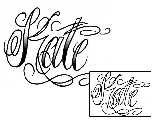 Picture of Kate Script Lettering Tattoo