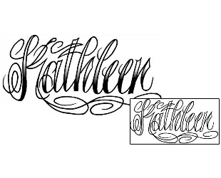 Lettering Tattoo Kathleen Script Lettering Tattoo