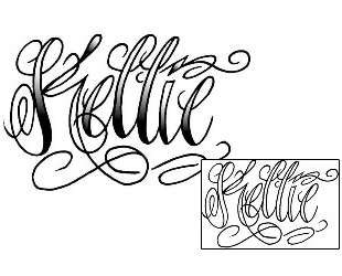 Lettering Tattoo Kellie Script Lettering Tattoo