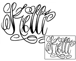 Picture of Kelli Script Lettering Tattoo