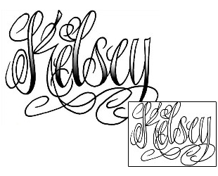 Lettering Tattoo Kelsey Script Lettering Tattoo