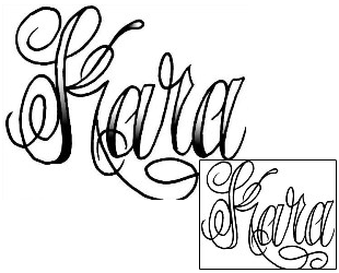 Lettering Tattoo Kara Script Lettering Tattoo