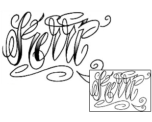 Picture of Kerri Script Lettering Tattoo