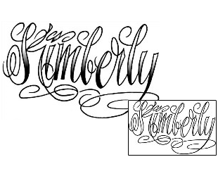 Picture of Kimberly Script Lettering Tattoo