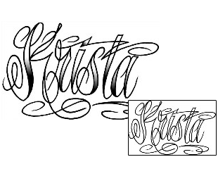 Picture of Krista Script Lettering Tattoo