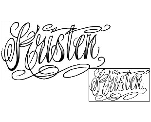 Lettering Tattoo Kristen Script Lettering Tattoo