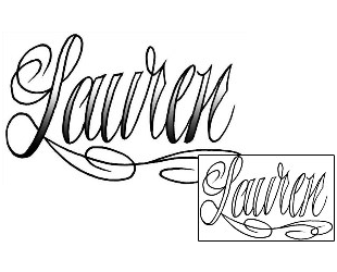 Lettering Tattoo Lauren Script Lettering Tattoo