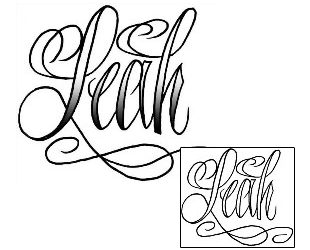 Picture of Leah Script Lettering Tattoo
