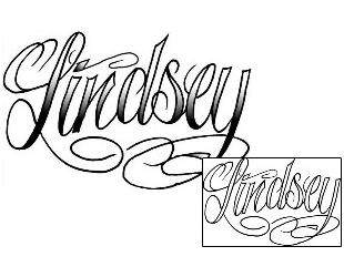 Lettering Tattoo Lindsey Script Lettering Tattoo