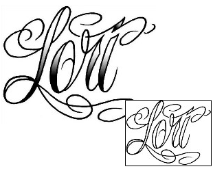 Picture of Lori Script Lettering Tattoo