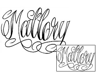 Picture of Mallory Script Lettering Tattoo