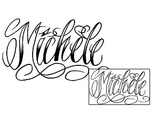 Picture of Michele Script Lettering Tattoo