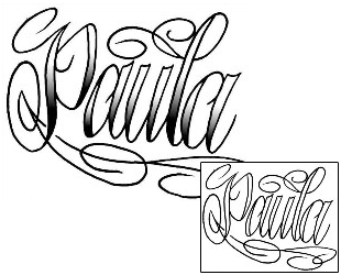 Lettering Tattoo Paula Script Lettering Tattoo