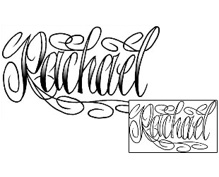 Lettering Tattoo Rachael Script Lettering Tattoo