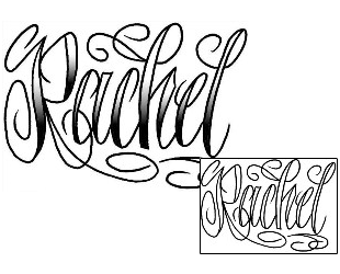 Picture of Rachel Script Lettering Tattoo