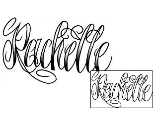 Picture of Rachelle Script Lettering Tattoo