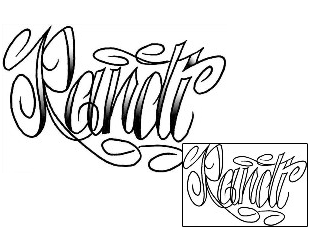 Lettering Tattoo Randi Script Lettering Tattoo