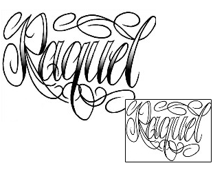 Lettering Tattoo Raquel Script Lettering Tattoo