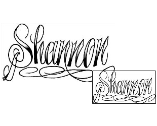 Picture of Shannon Lettering Tattoo