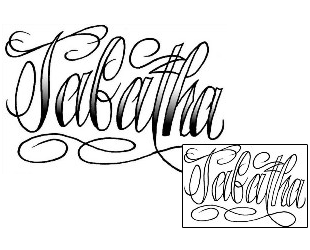 Picture of Tabatha Script Lettering Tattoo