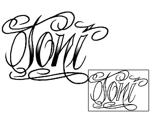 Lettering Tattoo Toni Script Lettering Tattoo