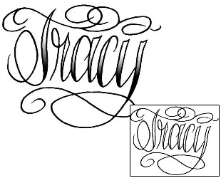 Lettering Tattoo Tracy Script Lettering Tattoo