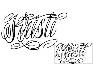 Lettering Tattoo Kristi Script Lettering Tattoo