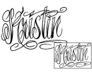 Picture of Kristin Script Lettering Tattoo