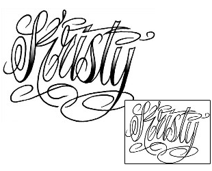 Picture of Kristy Script Lettering Tattoo