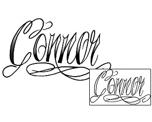 Lettering Tattoo Connor Script Lettering Tattoo