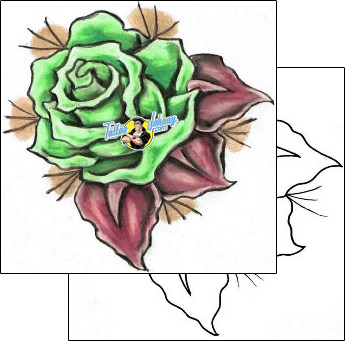 Flower Tattoo plant-life-flowers-tattoos-james-tuck-tuf-00021