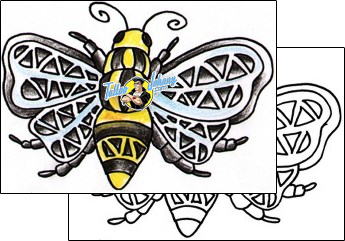 Bee Tattoo insects-bee-tattoos-veggie-muse-vef-00036
