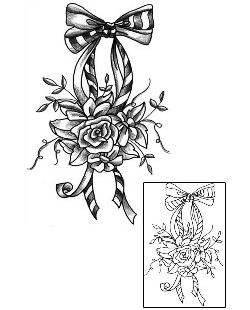 Bow Tattoo Plant Life tattoo | VEF-00039
