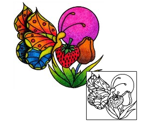Strawberry Tattoo For Women tattoo | VVF-00021