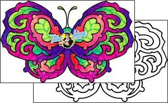 Butterfly Tattoo vvf-00037