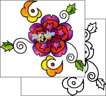 Flower Tattoo plant-life-flowers-tattoos-vivi-vvf-00061