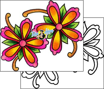 Flower Tattoo plant-life-flowers-tattoos-vivi-vvf-00074