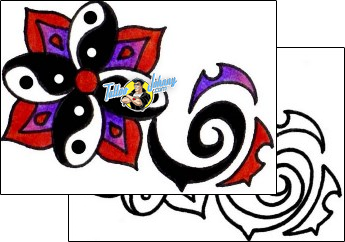 Flower Tattoo plant-life-flowers-tattoos-vivi-vvf-00083