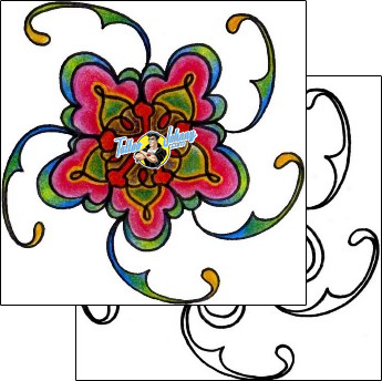 Flower Tattoo plant-life-flowers-tattoos-vivi-vvf-00085