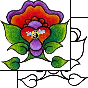 Flower Tattoo plant-life-flowers-tattoos-vivi-vvf-00088