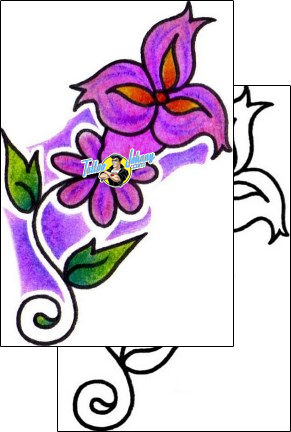 Flower Tattoo plant-life-flowers-tattoos-vivi-vvf-00089